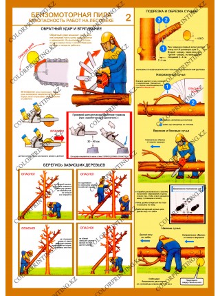 Безопасность работ на лесосеке комплект из 3 плакатов