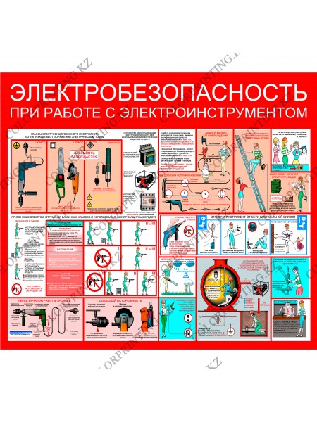 Электробезопасность при работе с электроинструментом 70х80х0,5 см